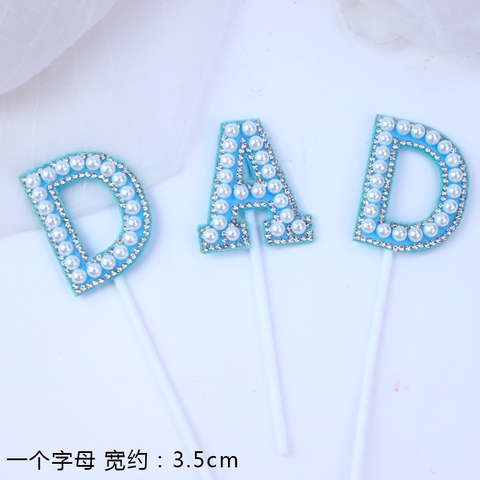 Chữ DAD gắn hạt-XANH.
