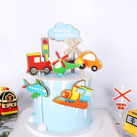 Combo 2 set giấy phương tiện giao thông và biển báo.