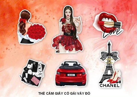 Set giấy CT - cô gái váy đỏ.