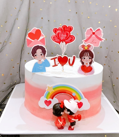 Combo 2 Set giấy đôi tình yêu và cầu vồng.