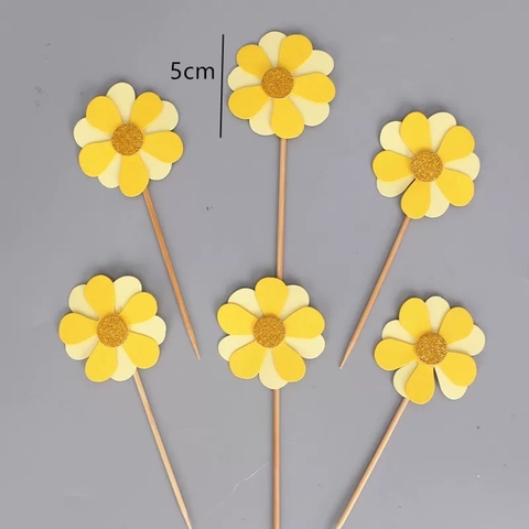 CAM-Set 6 hoa giấy - vàng F061