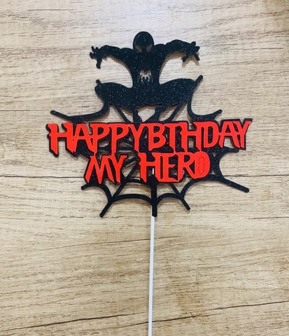 Set 10 thẻ cắm giấy siêu nhân nhện HPBD HERO 3D -MẪU 2 (HD).