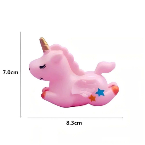 Tượng nhựa - ngựa phi màu HỒNG.