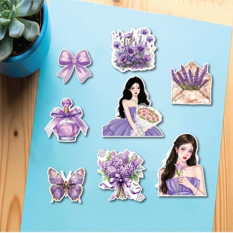 10 set giấy -cô gái màu tím (SX).