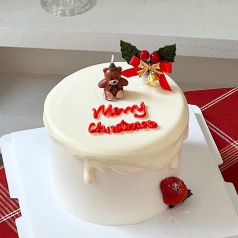 Set 10 nơ chuông Noel -LÁ MÀU XANH NHẠT (quả đỏ).