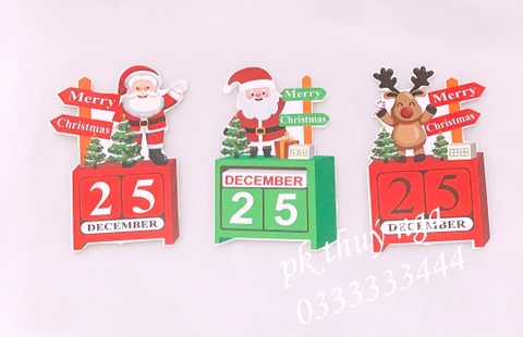 Set 6 biển báo giấy X-MAS 25-12 mix 3 mẫu.