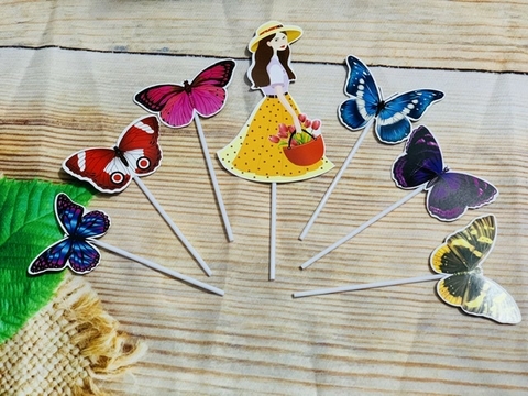CAM- 10 SET cô gái và đàn bướm (XẢ KHO)  (mua 1 tặng 1).