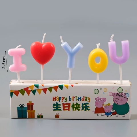 Nến I love you sắc màu.