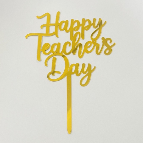 Set 10 Mica Happy Teacher's day chữ mảnh.
