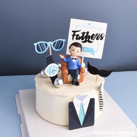 10 set giấy áo râu đồng hồ xanh+chữ father day - Xả kho.