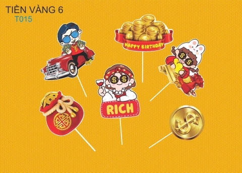 Set giấy HD-quý ông quý bà áo đỏ, chữ rich, túi tiền.