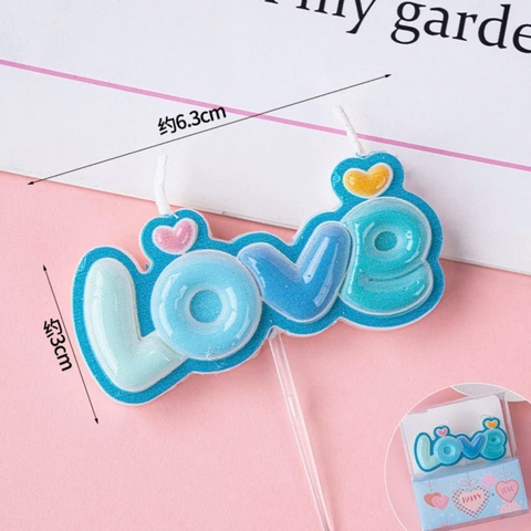 Nến LOVE mẫu mới-XANH DƯƠNG.