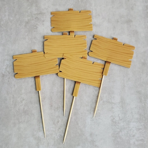 CAM-Set 5 bảng giấy màu gỗ không có chữ HPBD.F071