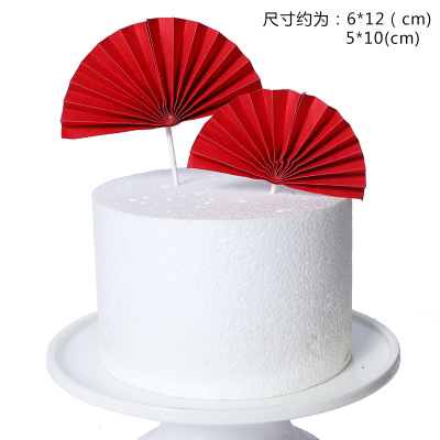 CAM-Bộ 2 quạt giấy màu đỏ L052