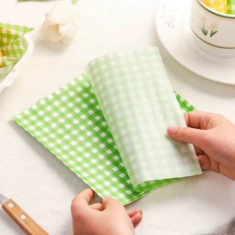 100 tờ giấy lót kẻ ô vuông-XANH LÁ.