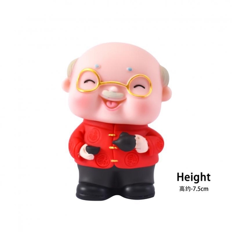 TUONG-Cụ ông áo đỏ quần đen-NHỰA MỀM.