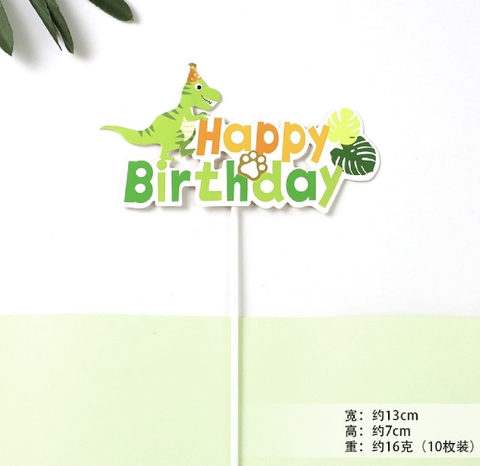 Set 10 cây cắm HPBD Khủng long (M4).
