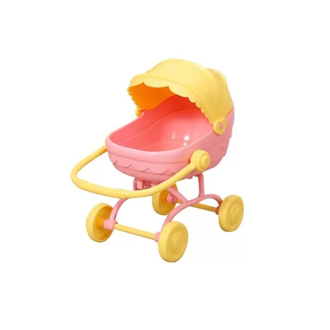 Xe nôi nhựa -MÀU VÀNG MIX HỒNG.