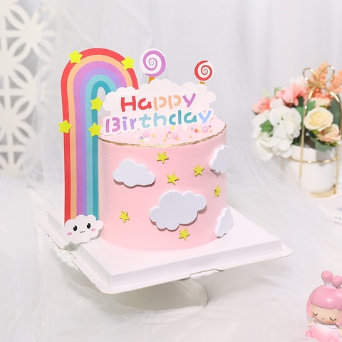 Combo 2 set giấy cầu vồng kẹo mút  xoắn-ĐỎ TÍM.