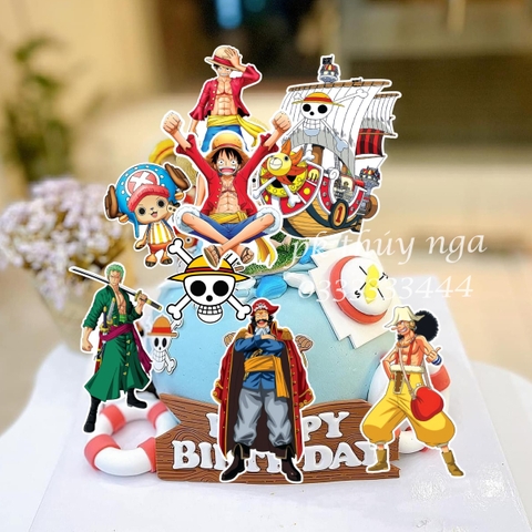 Combo 2 set giấy - hoạt hình đảo hải tặc one piece mẫu lớn.