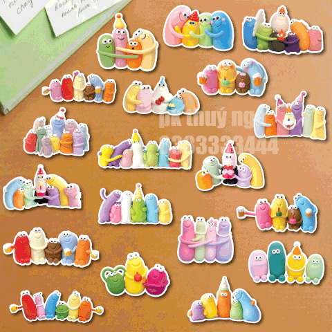 Set cây cắm giấy SX - 19 nhóm nhân vật VÔ TRI mix mẫu (cao khoảng 6-7cm).