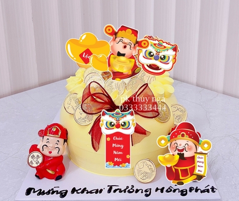 Combo 2 set giấy TẾT - đầu lân+thần tài+thỏi vàng.