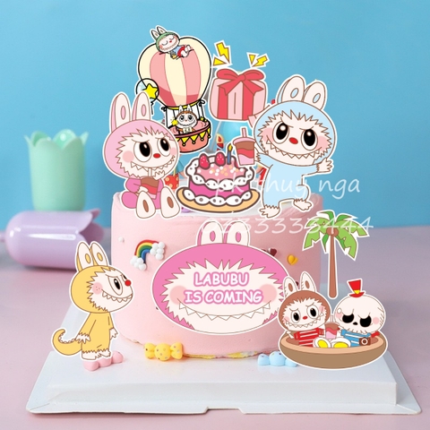 Combo 2 set giấy-Labubu (mẫu 2 -có cây dừa).