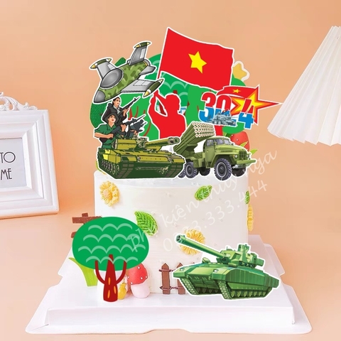 Combo 2 set giấy - bộ đội (chủ đề 30-4).