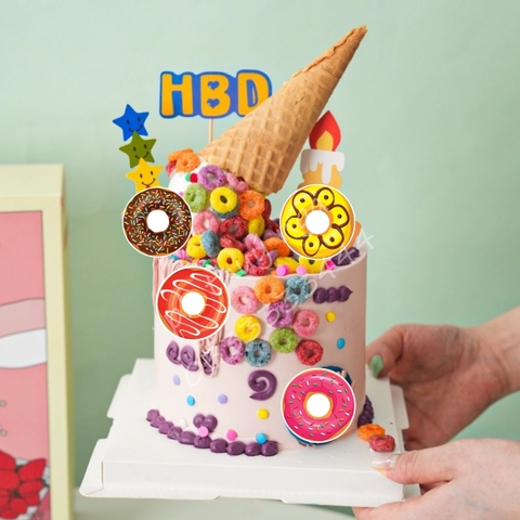 Combo 2 set giấy - Bánh vòng Donut