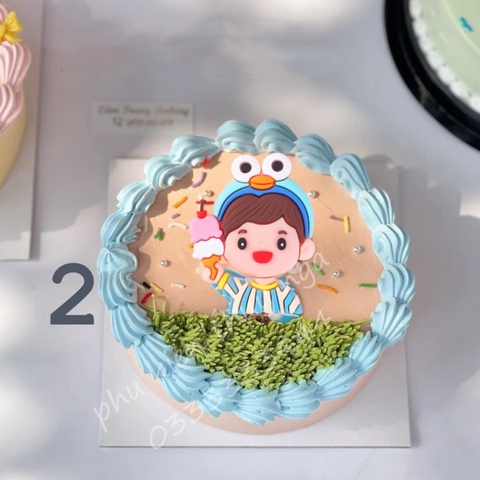 Em bé TRAI đội mũ vịt xanh (nhựa dẻo).