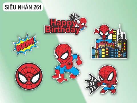 10 set giấy cây HD- Siêu nhân nhện chibi 261.