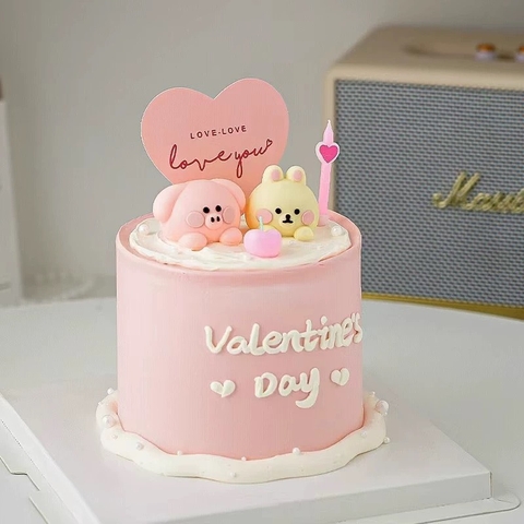 Vỉ nến 5 cây hình quả cherry -màu HỒNG.