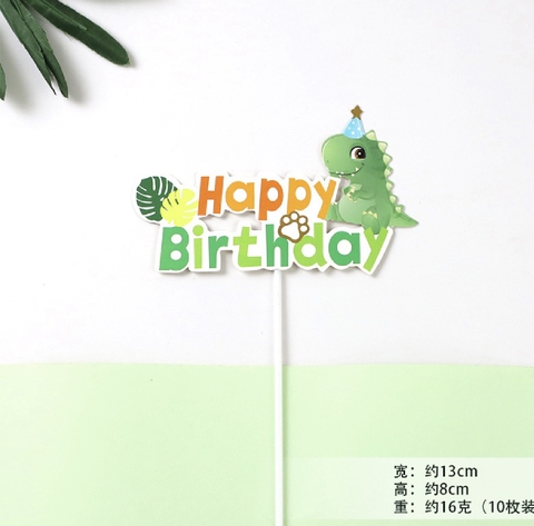 Set 10 cây cắm HPBD Khủng long (M5).