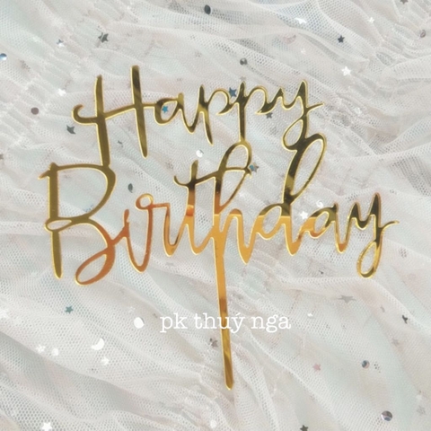 Set 10 Mica HPBD mảnh vàng