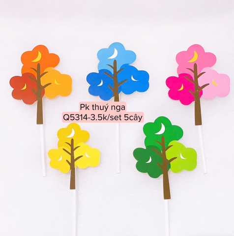 Set 5 cây giấy dáng uốn mix màu (HD)