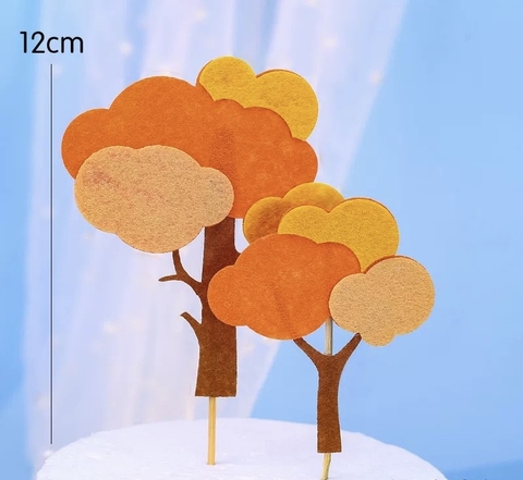 Set 2 cây vải dạ màu vàng cam (cây 3 lớp).