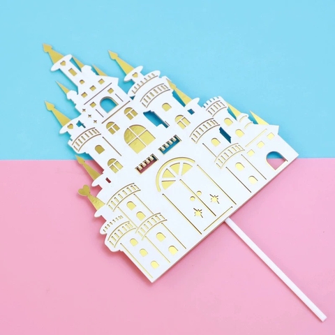set 10 lâu đài giấy 2 lớp -MÀU VÀNG.