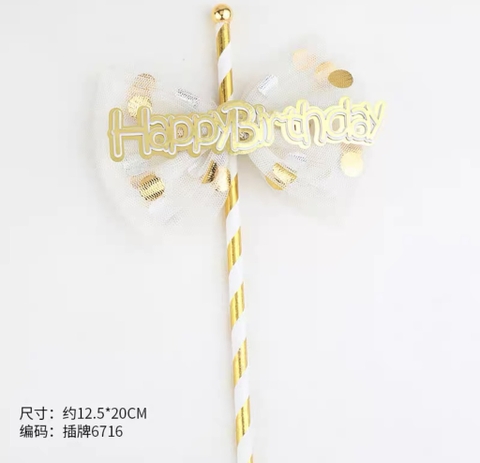 Nơ vải HPBD-VÀNG CHẤM BI.