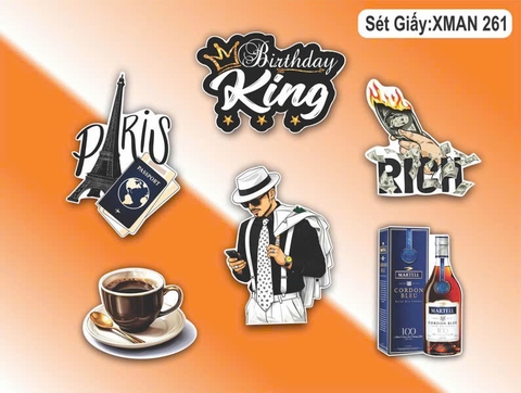 10 set giấy cây HD- Xman 261 (quý ông và chữ King).