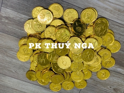 Tiền socola tròn (túi 1kg) size to đk 3.2cm.