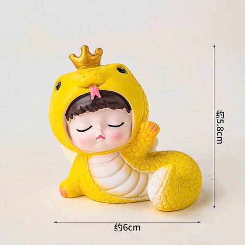 Tượng SỨ - bé rắn NẰM (VÀNG)9400.