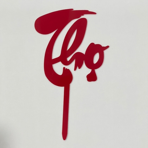 Set 10 mica chữ Thọ tiếng việt -ĐỎ.