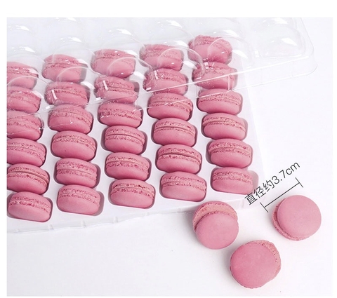 Bánh Maccaron TRÒN hộp 42 cặp-HỒNG (Trung Quốc).