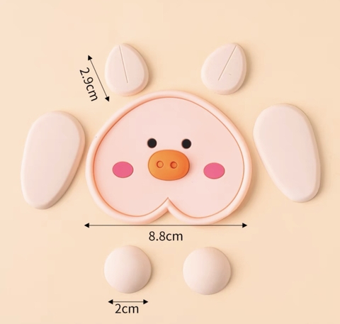 Set Heo hồng nhựa dẻo (7 chi tiêt).