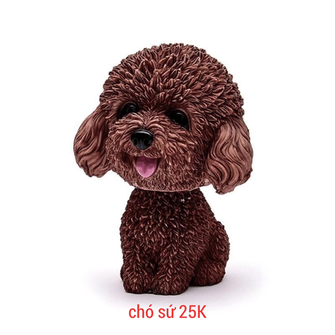 TUONG-Chó Poodle nâu (sứ) T69