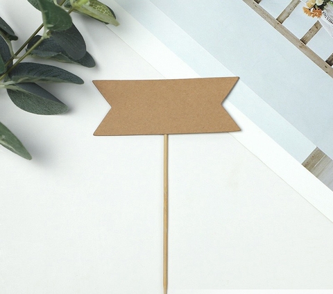 Set 10 bảng giấy HPBD nâu (không chữ).