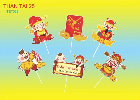 Set giấy HD-Thần tài (thần tài đến, rước lộc vào nhà).