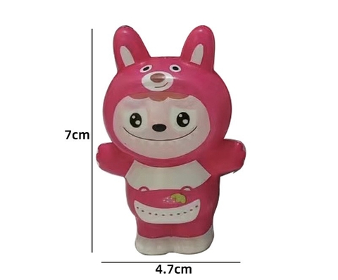 Tượng LABUBU nhựa cứng kt 7cm-HỒNG ĐẬM 5088.