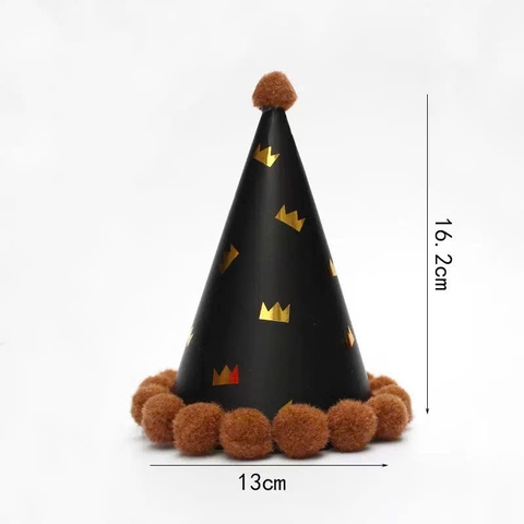 Set 10 mũ bông không gắn sẵn - màu ĐEN (size 14X17cm).
