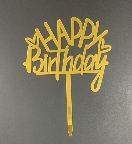Set 10 mica HPBD gắn tim mẫu mới-VÀNG.